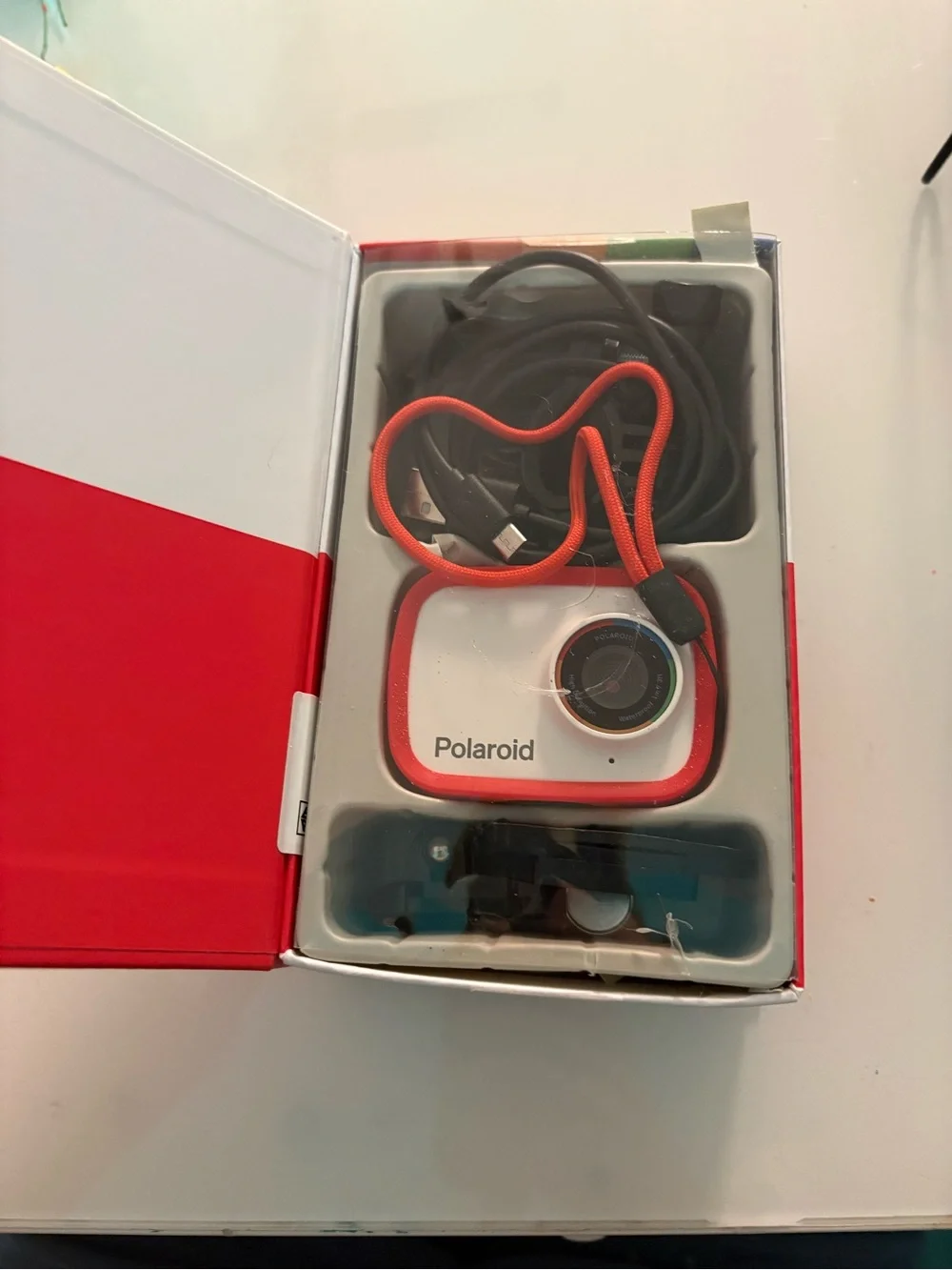 Polaroid Red and White iD757 Digital Camera